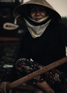 lady in boat