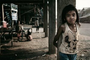 a girl from a local village in cambodia