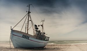 fishing boat on the beach