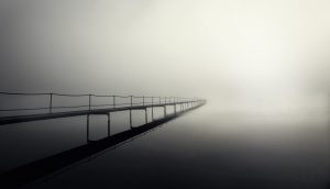 bridge in fog